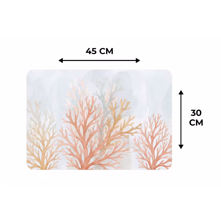 Natuur - Abstract - Aquarel - Organisch - Warm Placemat vinyl groot -specs