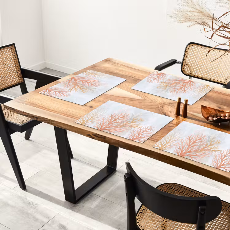 Natuur - Abstract - Aquarel - Organisch - Warm Placemat vinyl groot -zzsfeer4_Kitchenyeah-website