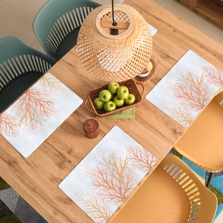 Natuur - Abstract - Aquarel - Organisch - Warm Placemat vinyl groot -zzsfeer5_Kitchenyeah-website