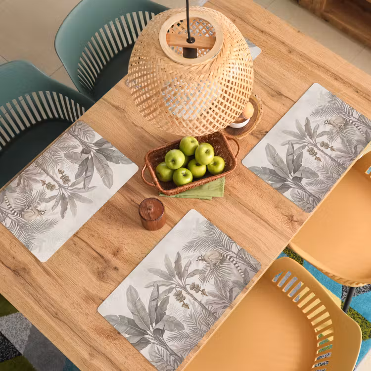 Natuur - Jungle - Ringstaartmaki - Bruin Placemat vinyl groot -zzsfeer5_Kitchenyeah-website