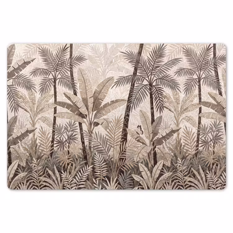 Natuur - Bladeren - Landschap - Mozaïek - Beige Placemat vinyl groot -zzsfeer1_Kitchenyeah-website