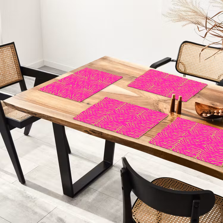 Neon - Groen - Roze - Tijger Placemat vinyl groot 368 -zzsfeer4_Kitchenyeah-website