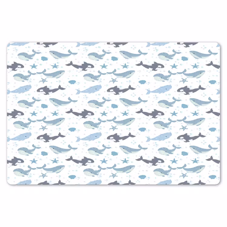 Oceaan - Walvis - Orka - Blauw Placemat vinyl groot 368 -zzsfeer1_Kitchenyeah-website
