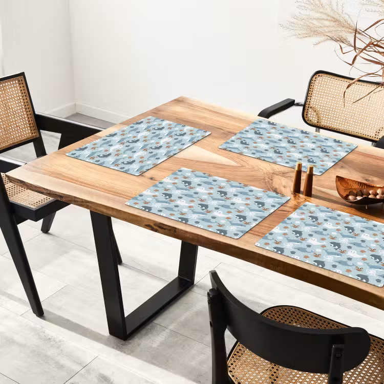 Oceaan - Walvis - Zeehond - Krab Placemat vinyl groot 368 -zzsfeer4_Kitchenyeah-website