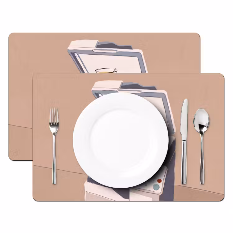 Kantoor - Drank - Humor - Illustratie Placemat vinyl groot -zzsfeer2_Kitchenyeah-website