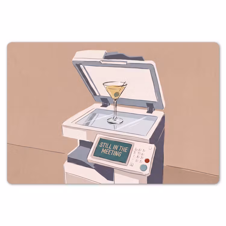 Kantoor - Drank - Humor - Illustratie Placemat vinyl groot -zzsfeer1_Kitchenyeah-website