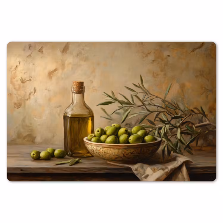 Olijven - Stilleven - Vintage Placemat vinyl groot -zzsfeer1_Kitchenyeah-website
