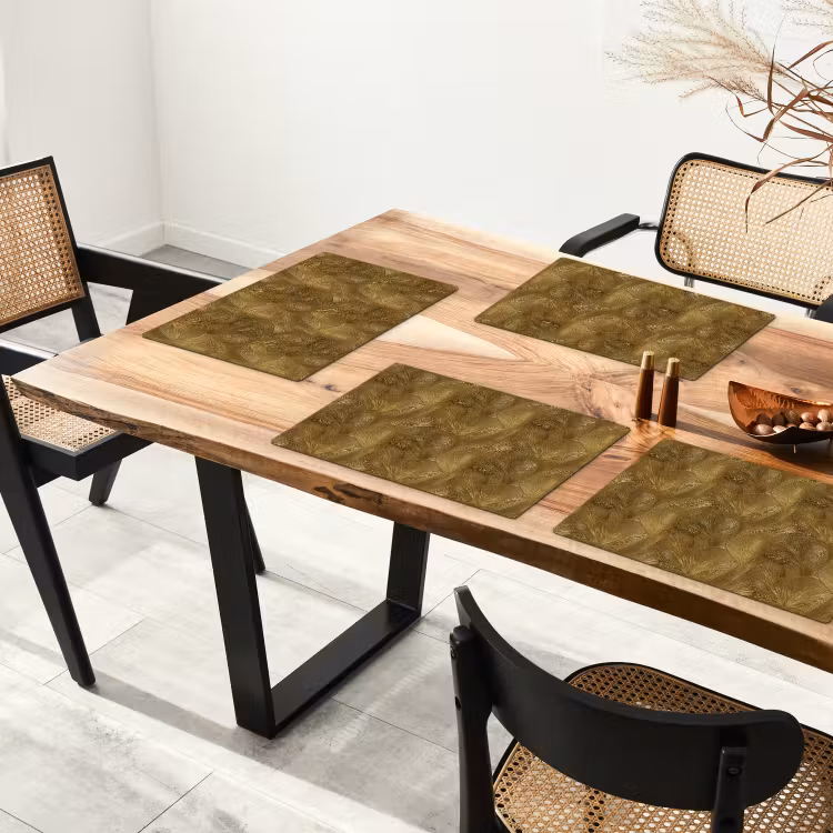 Organisch - Lijnen - Goud Placemat vinyl groot 368 -zzsfeer4_Kitchenyeah-website