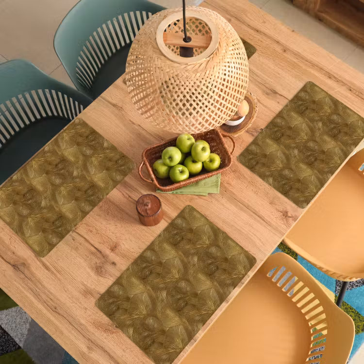 Organisch - Lijnen - Goud Placemat vinyl groot 368 -zzsfeer5_Kitchenyeah-website