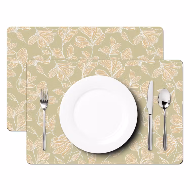Organisch - Subtiel - Groen Placemat vinyl groot 368 -zzsfeer2_Kitchenyeah-website