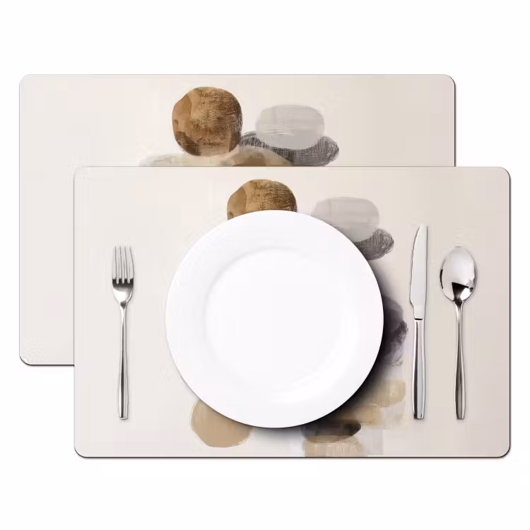 Ovaal - Kleurvlakken - Penseelstreken Placemat vinyl groot -zzsfeer2_Kitchenyeah-website