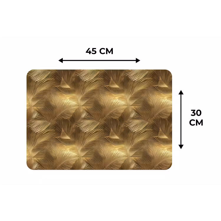 Palm - Waaier - Goud Placemat vinyl groot 368 -specs