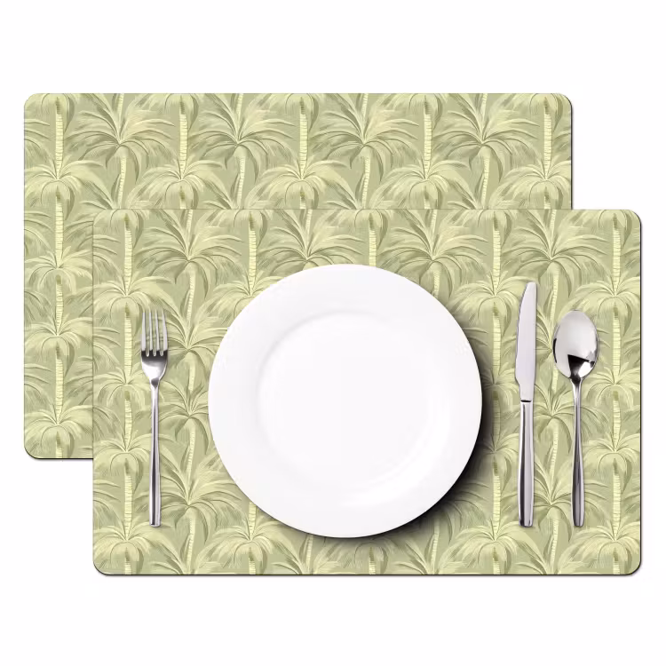 Palmwoud - Tropisch - Groen Placemat vinyl groot 368 -zzsfeer2_Kitchenyeah-website