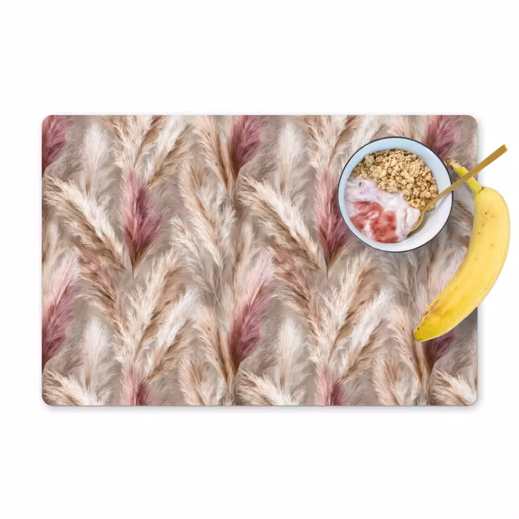 Pampasgras - Pluizig - Kleurrijk Placemat vinyl groot 368 -zzzproduct_Kitchenyeah-website