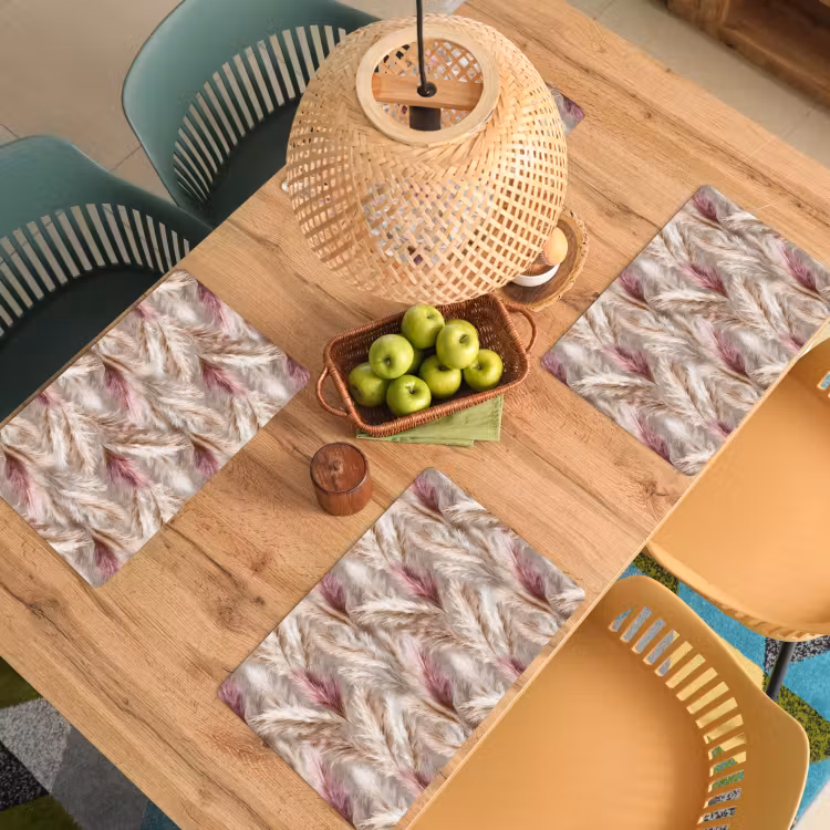 Pampasgras - Pluizig - Kleurrijk Placemat vinyl groot 368 -zzsfeer5_Kitchenyeah-website
