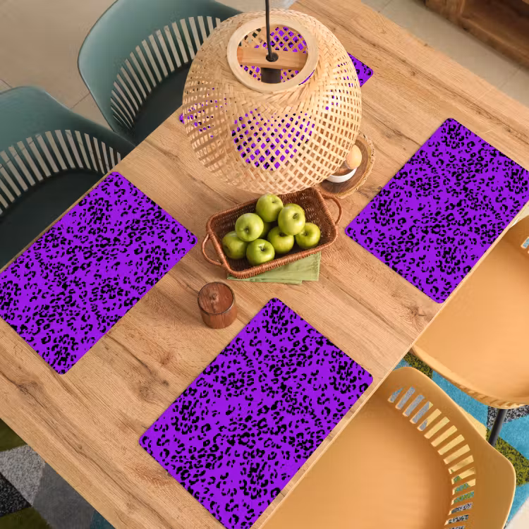 Panterprint - Paars - Patroon Placemat vinyl groot 368 -zzsfeer5_Kitchenyeah-website