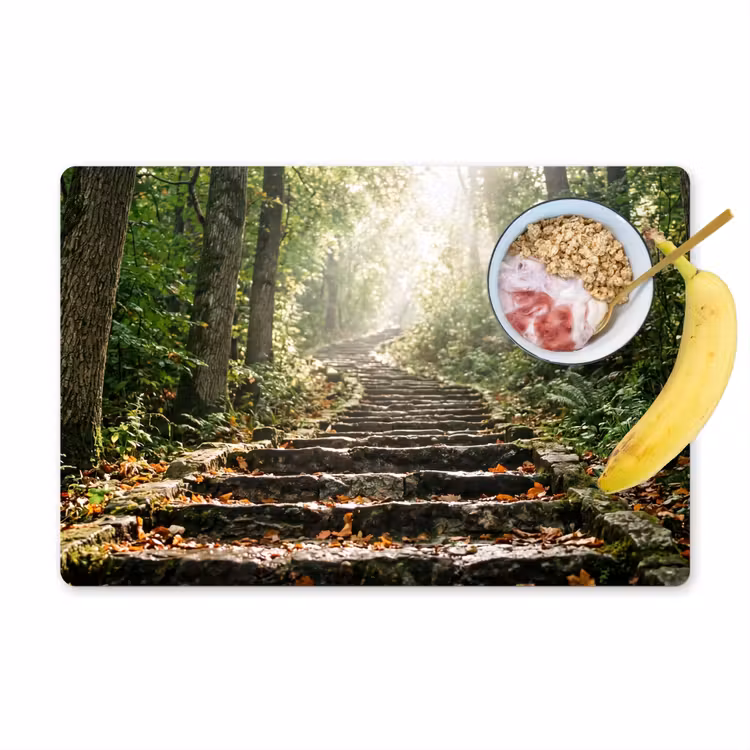 Stenen - Trap - Bos - Natuur Placemat vinyl groot -zzzproduct_Kitchenyeah-website