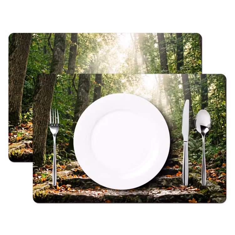Stenen - Trap - Bos - Natuur Placemat vinyl groot -zzsfeer2_Kitchenyeah-website