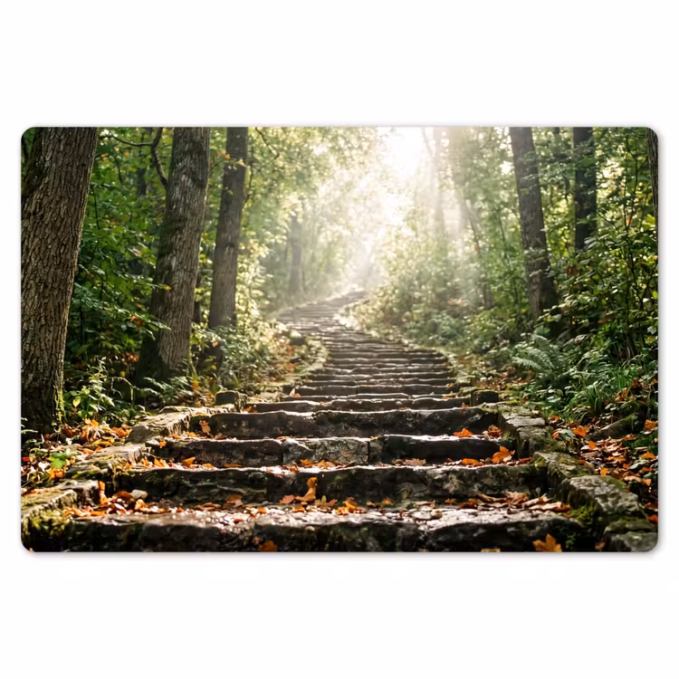 Stenen - Trap - Bos - Natuur Placemat vinyl groot -zzsfeer1_Kitchenyeah-website