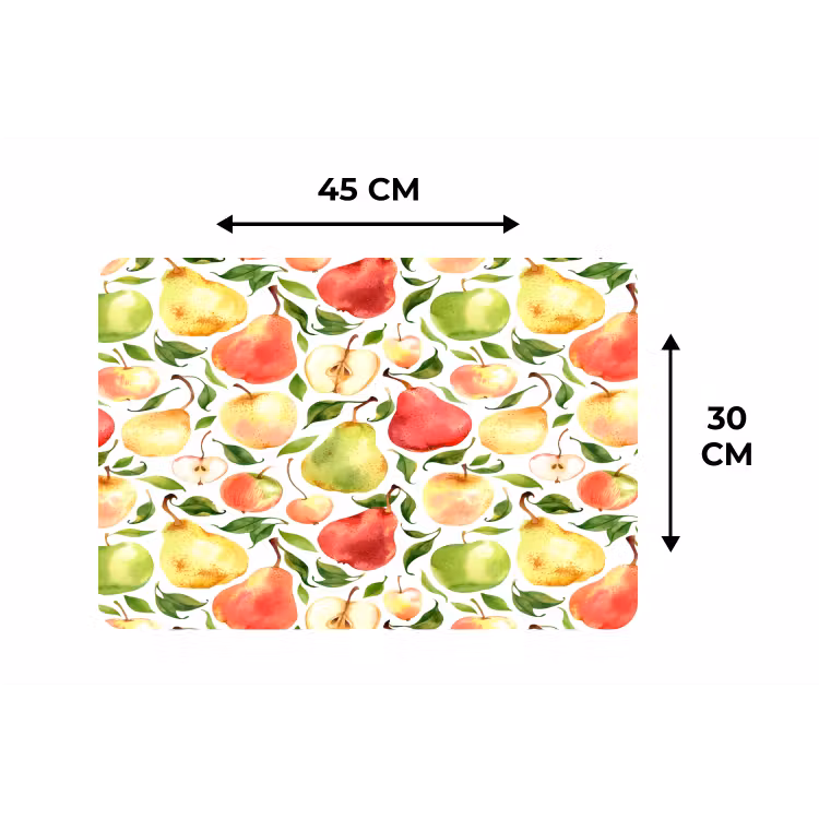 Patroon - Appels - Peren Placemat vinyl groot 368 -specs