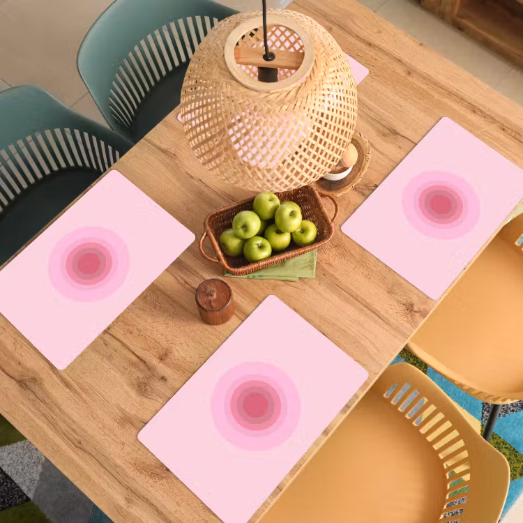 Patroon - Cirkels - Abstract - Roze - Modern Placemat vinyl groot -zzsfeer5_Kitchenyeah-website
