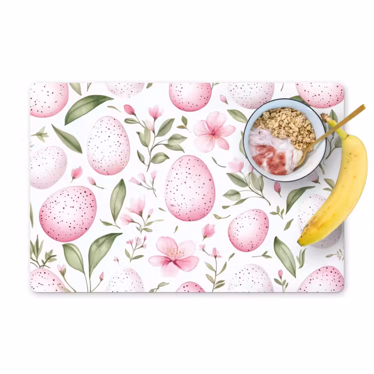 Patroon - Eieren - Roze - Pasen Placemat vinyl groot -zzzproduct_Kitchenyeah-website