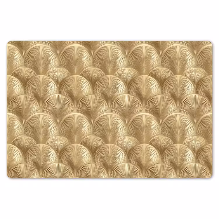 Patroon - Waaier -  Goud Placemat vinyl groot 368 -zzsfeer1_Kitchenyeah-website