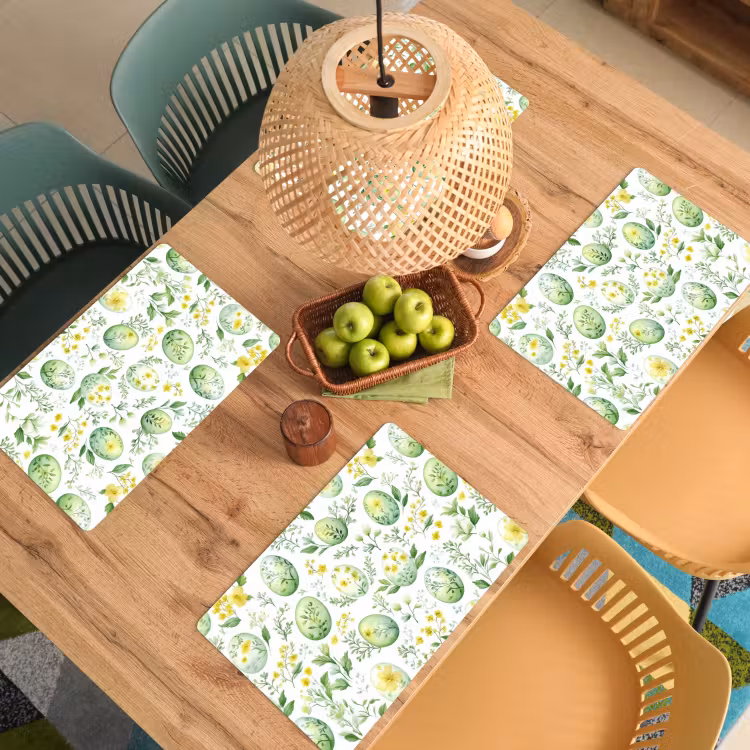 Patroon - Groen - Eieren Placemat vinyl groot -zzsfeer5_Kitchenyeah-website