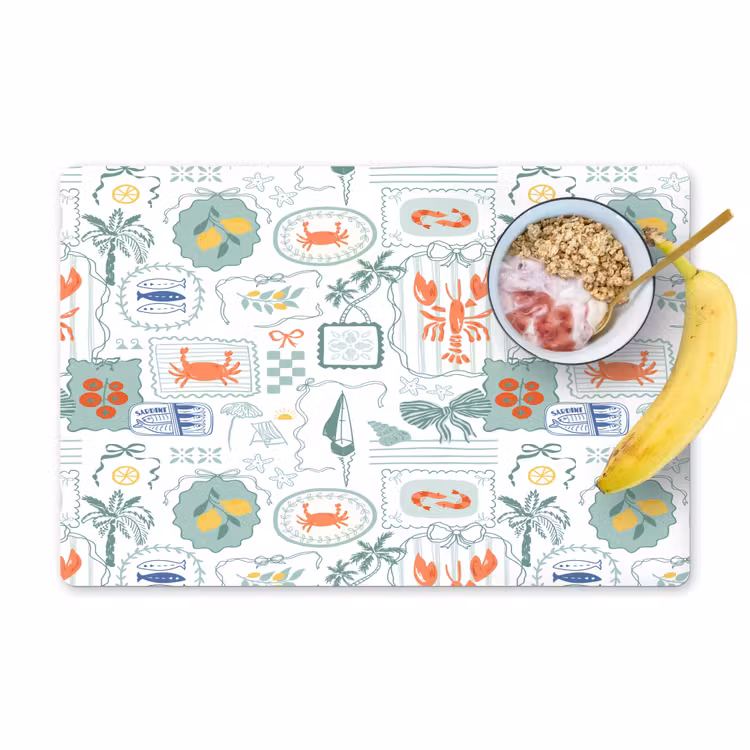 Zee - Sfeer - kreeft - Citroen Placemat vinyl groot 368 -zzzproduct_Kitchenyeah-website