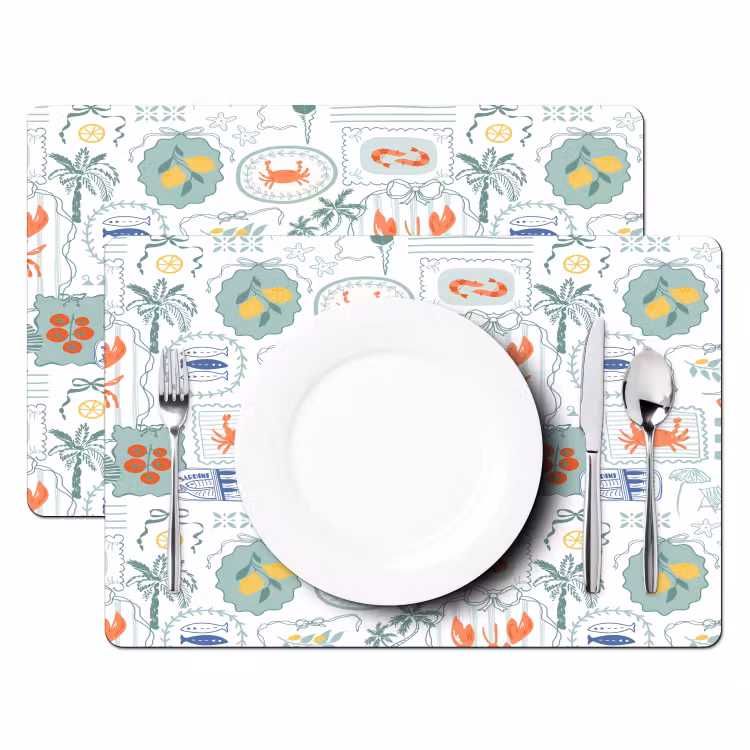 Zee - Sfeer - kreeft - Citroen Placemat vinyl groot 368 -zzsfeer2_Kitchenyeah-website