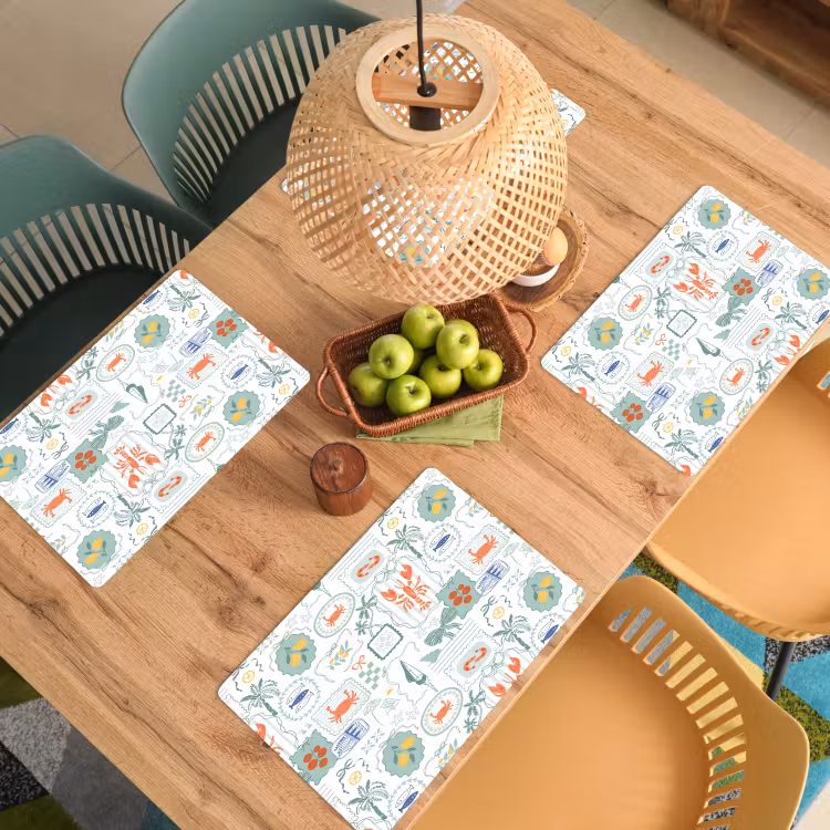 Zee - Sfeer - kreeft - Citroen Placemat vinyl groot 368 -zzsfeer5_Kitchenyeah-website