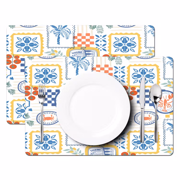 Zee - Sfeer - Tomaat - Mozaïek Placemat vinyl groot 368 -zzsfeer2_Kitchenyeah-website