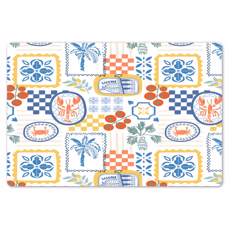Zee - Sfeer - Tomaat - Mozaïek Placemat vinyl groot 368 -zzsfeer1_Kitchenyeah-website