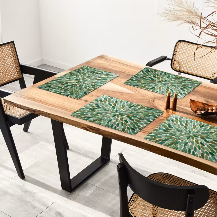 Patroon - Blad - Groen - Abstract Placemat vinyl groot -zzsfeer4_Kitchenyeah-website