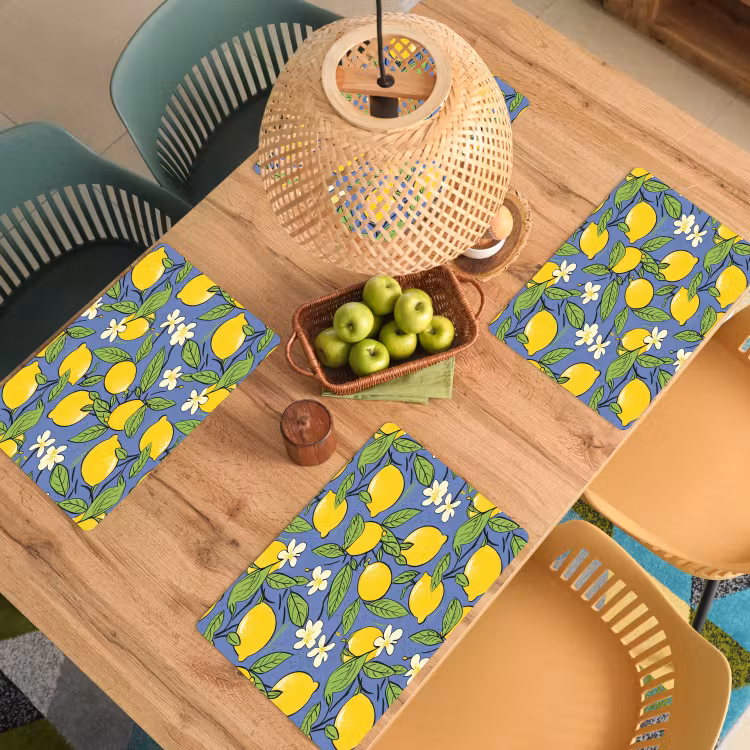 Patroon - Citroen - Illustratie Placemat vinyl groot 368 -zzsfeer5_Kitchenyeah-website