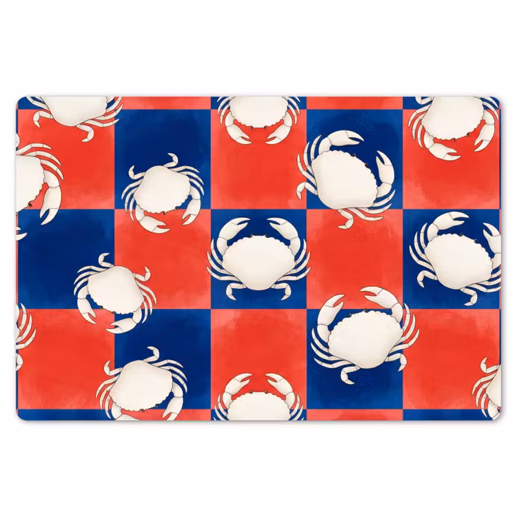 Patroon - Zeeleven - Rood - Blauw - Abstract Placemat vinyl groot -zzsfeer1_Kitchenyeah-website