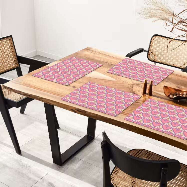 Patroon - Roze - Hartjes Placemat vinyl groot 368 -zzsfeer4_Kitchenyeah-website