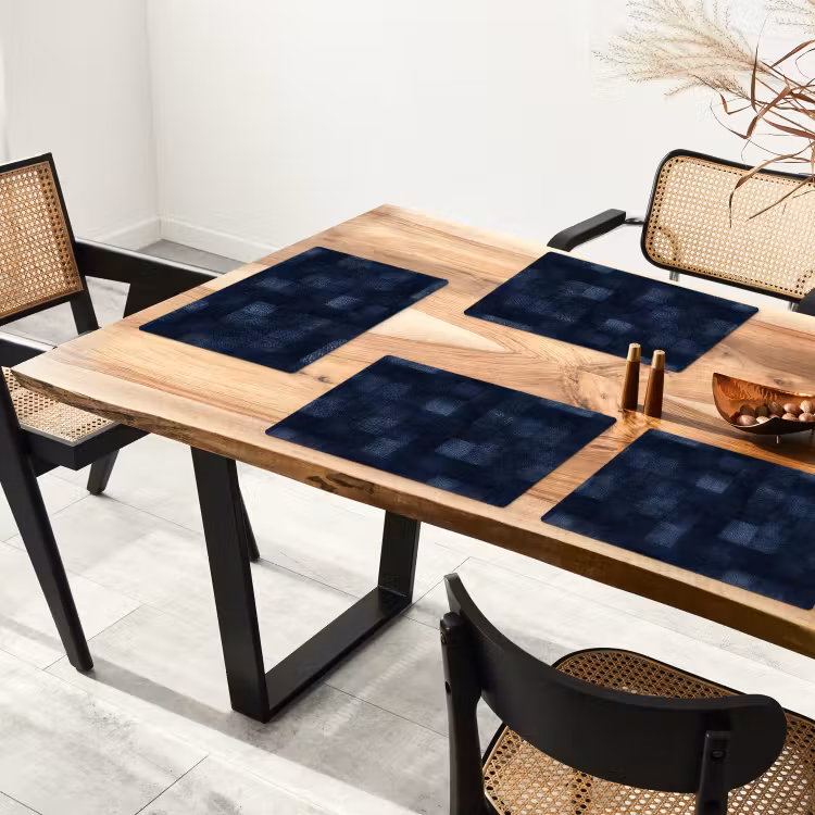 Patroon - Ruit - Marineblauw Placemat vinyl groot 368 -zzsfeer4_Kitchenyeah-website