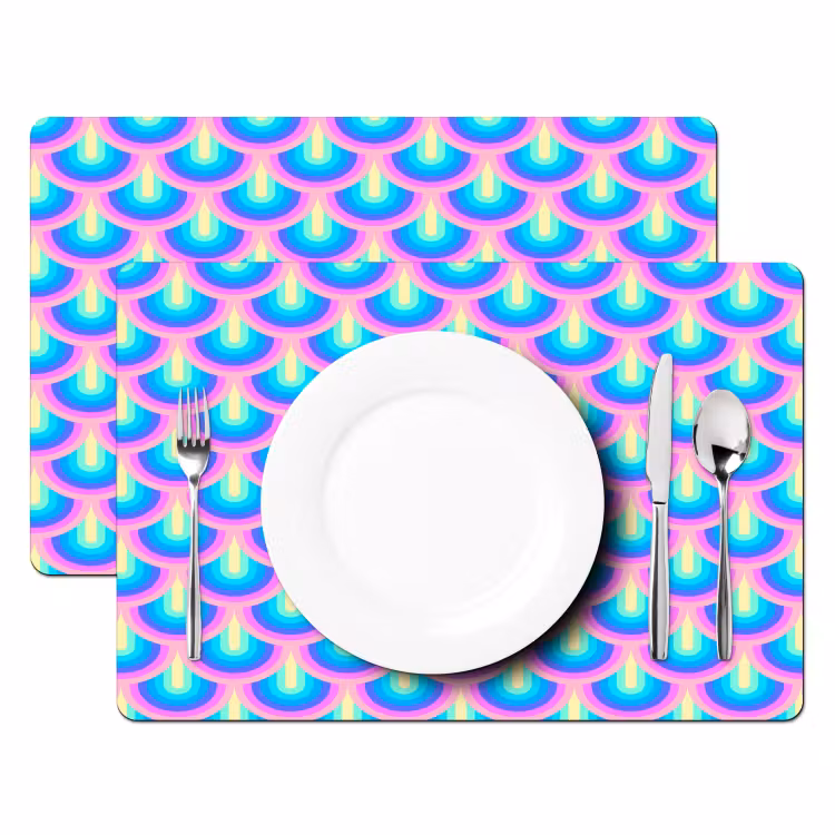 Patroon - Regenboogwaaier - Neon Placemat vinyl groot 368 -zzsfeer2_Kitchenyeah-website