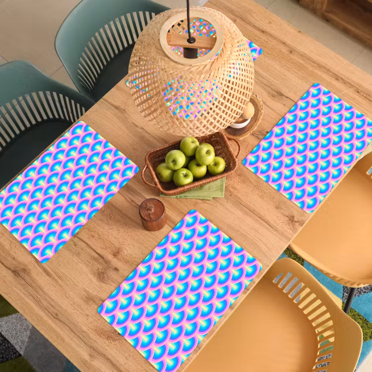 Patroon - Regenboogwaaier - Neon Placemat vinyl groot 368 -zzsfeer5_Kitchenyeah-website