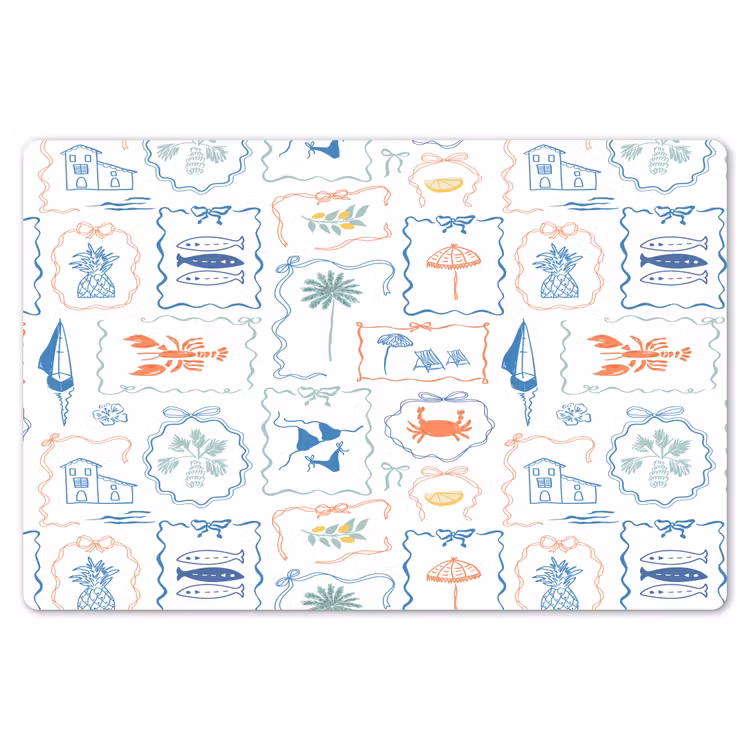 Zee - Sfeer - Strand - Multi Placemat vinyl groot 368 -zzsfeer1_Kitchenyeah-website