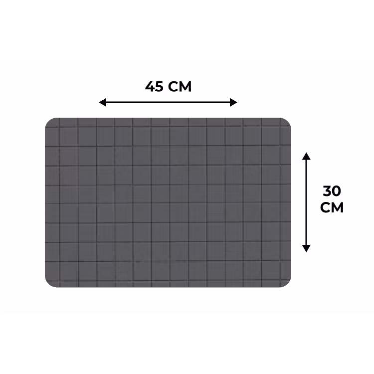 Patroon - Tegel - Grafiet - Grijs Placemat vinyl groot 368 -specs