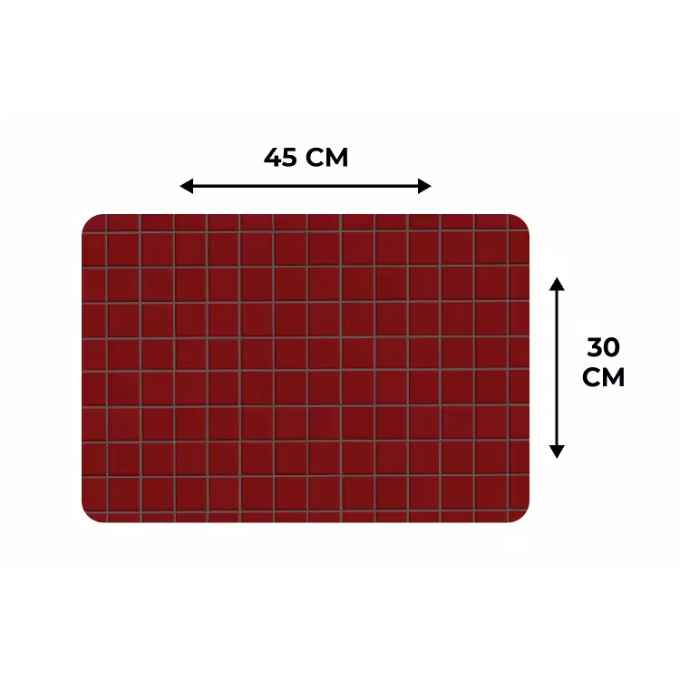 Patroon - Tegels - Burgundy Placemat vinyl groot 368 -specs