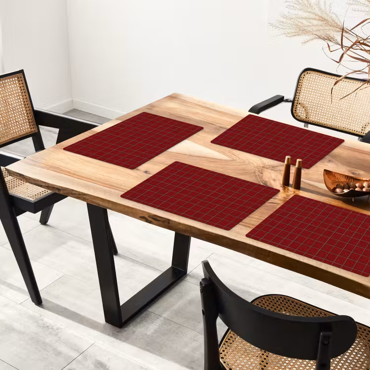 Patroon - Tegels - Burgundy Placemat vinyl groot 368 -zzsfeer4_Kitchenyeah-website