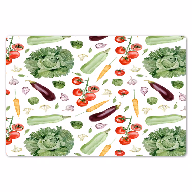 Patroon - Groente - Aquarel Placemat vinyl groot 368 -zzsfeer1_Kitchenyeah-website