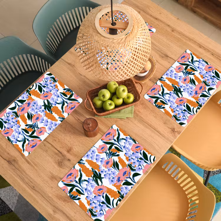 Patroon - Aquarel - Kleurrijk Placemat vinyl groot 368 -zzsfeer5_Kitchenyeah-website