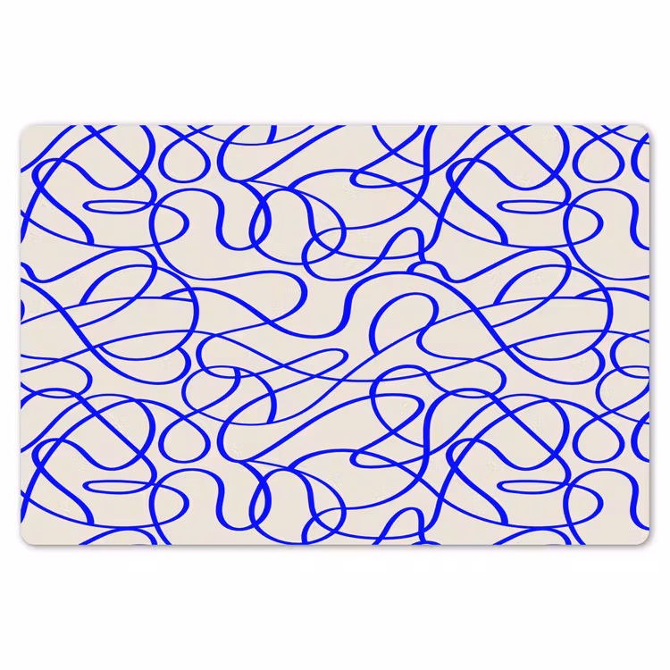 Patronen - Beige - Blauw - Lijnen Placemat vinyl groot 368 -zzsfeer1_Kitchenyeah-website