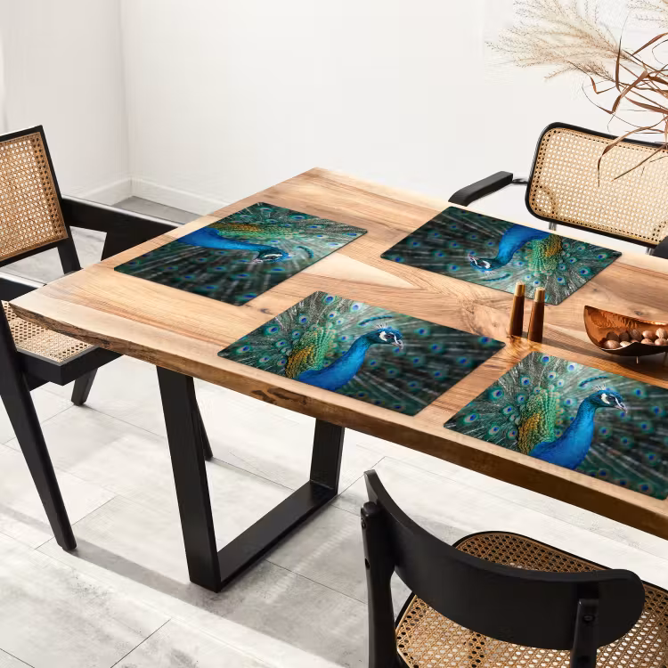 Pauw - Veren - Blauw Placemat vinyl groot -zzsfeer4_Kitchenyeah-website