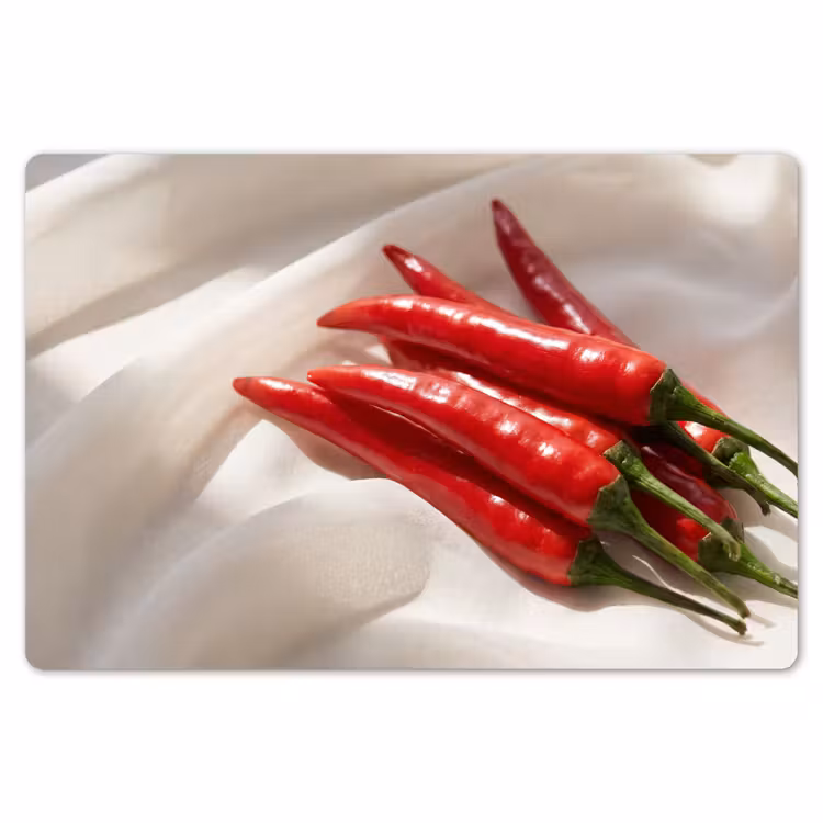 Placemat - 6 pieces - Pepper - Red - Food - Peper - Rood - Eten Placemat vinyl groot