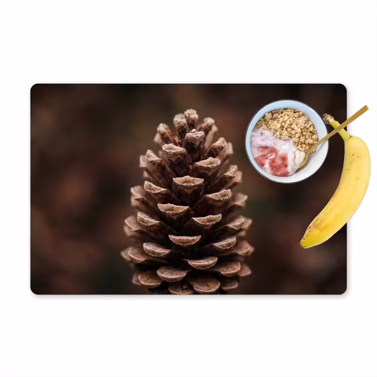 Dennenappel - Bos - Herfst - Bruin - Sfeervol Placemat vinyl groot -zzzproduct_Kitchenyeah-website